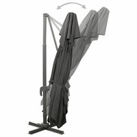 Zweefparasol met dubbel dak 400x300 cm antracietkleurig 5