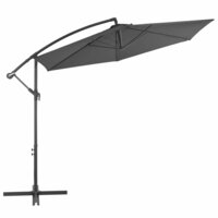 Zweefparasol met aluminium paal 300 cm antracietkleurig 2