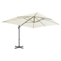 Zweefparasol met aluminium paal 400x300 cm zandkleurig 2