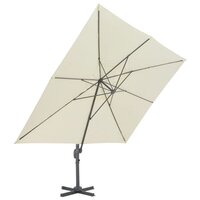 Zweefparasol met aluminium paal 400x300 cm zandkleurig 3