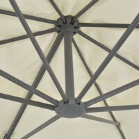 Zweefparasol met aluminium paal 400x300 cm zandkleurig 6