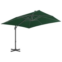 Zweefparasol met aluminium paal 400x300 cm groen 2