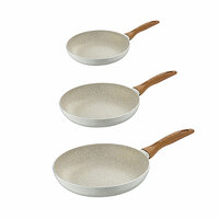 Pannenset San Ignacio Cr&egrave;me Aluminium &Oslash; 16 x 3,5 cm &Oslash; 20 x 4,5 cm &Oslash; 24 x 4,5 cm 3 Onderdelen 2