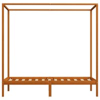 Hemelbedframe massief grenenhout honingbruin 90x200 cm 3