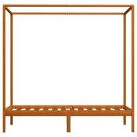Hemelbedframe massief grenenhout honingbruin 100x200 cm 3