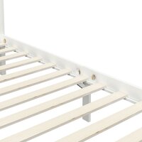Hemelbedframe massief grenenhout wit 100x200 cm 5
