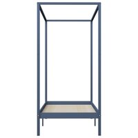 Hemelbedframe massief grenenhout grijs 90x200 cm 3