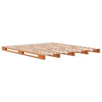Palletbed massief grenenhout wasbruin 180x200 cm 3