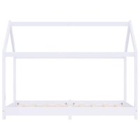 Kinderbedframe massief grenenhout wit 70x140 cm 4