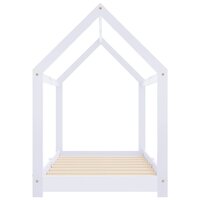 Kinderbedframe massief grenenhout wit 70x140 cm 5