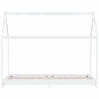 Kinderbedframe massief grenenhout wit 90x200 cm 3