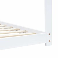 Kinderbedframe massief grenenhout wit 90x200 cm 6
