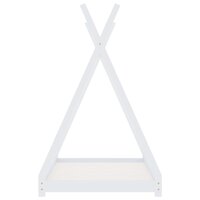 Kinderbedframe massief grenenhout wit 70x140 cm 4