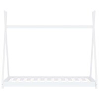 Kinderbedframe massief grenenhout wit 90x200 cm 3