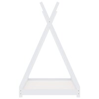 Kinderbedframe massief grenenhout wit 90x200 cm 4