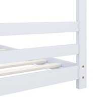 Kinderbedframe massief grenenhout wit 70x140 cm 6