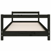 Kinderbedframe 90x200 cm massief grenenhout zwart 4