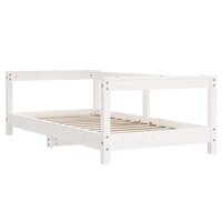 Kinderbedframe 70x140 cm massief grenenhout wit 3