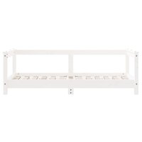 Kinderbedframe 70x140 cm massief grenenhout wit 5