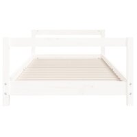 Kinderbedframe 90x190 cm massief grenenhout wit 4