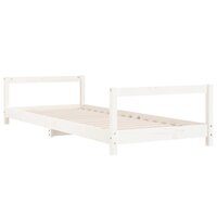 Kinderbedframe 90x190 cm massief grenenhout wit 6