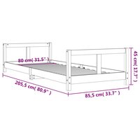 Kinderbedframe 80x200 cm massief grenenhout 9