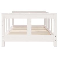 Kinderbedframe 70x140 cm massief grenenhout wit 4