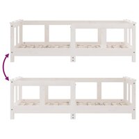 Kinderbedframe 70x140 cm massief grenenhout wit 7
