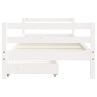 Kinderbedframe met lades 80x200 cm massief grenenhout wit 5