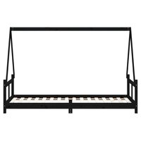 Kinderbedframe 80x200 cm massief grenenhout zwart 5