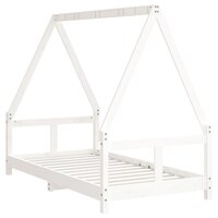 Kinderbedframe 80x160 cm massief grenenhout wit 6
