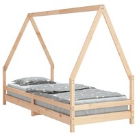 Kinderbedframe 80x200 cm massief grenenhout  2