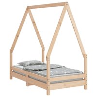 Kinderbedframe 70x140 cm massief grenenhout 2