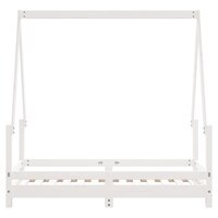 Kinderbedframe 70x140 cm massief grenenhout wit  5