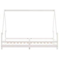 Kinderbedframe 90x190 cm massief grenenhout wit 5