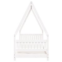 Kinderbedframe 80x200 cm massief grenenhout wit 5