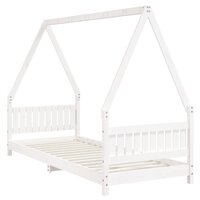 Kinderbedframe 80x200 cm massief grenenhout wit 6