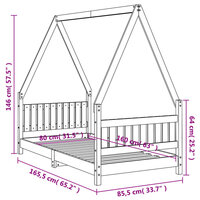 Kinderbedframe 80x160 cm massief grenenhout 9