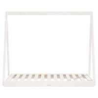 Kinderbedframe 70x140 cm massief grenenhout wit 4