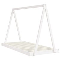 Kinderbedframe 90x200 cm massief grenenhout wit 6