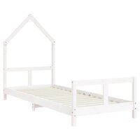 Kinderbedframe 80x200 cm massief grenenhout wit 3