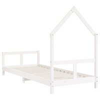 Kinderbedframe 80x200 cm massief grenenhout wit 6