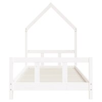 Kinderbedframe 90x200 cm massief grenenhout wit 4