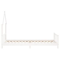 Kinderbedframe 90x200 cm massief grenenhout wit 5