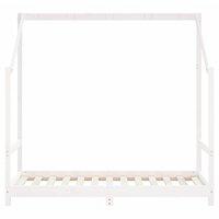 Kinderbedframe 80x160 cm massief grenenhout wit 4