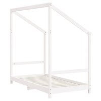 Kinderbedframe 80x160 cm massief grenenhout wit 6