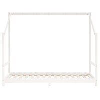 Kinderbedframe 90x190 cm massief grenenhout wit 4