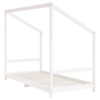 Kinderbedframe 90x190 cm massief grenenhout wit 6