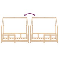 Kinderbedframe 70x140 cm massief grenenhout 7