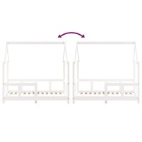 Kinderbedframe 70x140 cm massief grenenhout wit 7